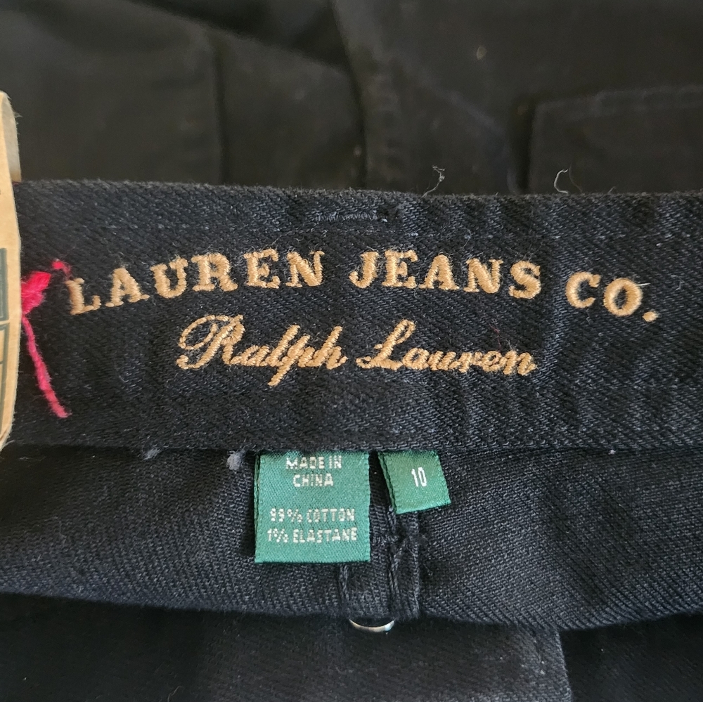 Ralph Lauren Jeans Womens 10 Black Modern Midcalf Cropped NEW - Picture 8 of 8
